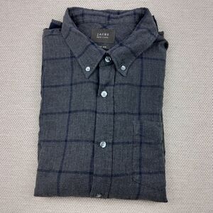 Jachs NY Classic Fit Light Weight Flannel, Cotton Blend, Charcoal Gray, Men's L